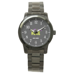 STYLISH MODERN CUSTOMIZABLE BLACK VERIFIED BRANDED WATCH