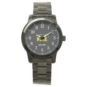 STYLISH MODERN CUSTOMIZABLE BLACK VERIFIED BRANDED WATCH