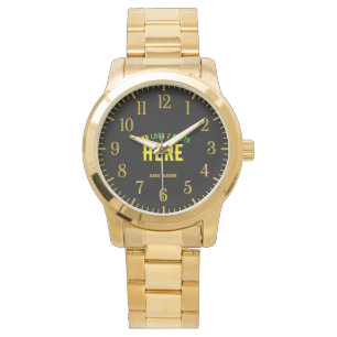 STYLISH MODERN CUSTOMIZABLE BLACK VERIFIED BRANDED WATCH