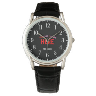 STYLISH MODERN CUSTOMIZABLE BLACK VERIFIED BRANDED WATCH