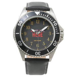 STYLISH MODERN CUSTOMIZABLE BLACK VERIFIED BRANDED WATCH
