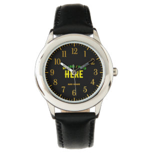 STYLISH MODERN CUSTOMIZABLE BLACK VERIFIED BRANDED WATCH
