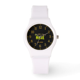 STYLISH MODERN CUSTOMIZABLE BLACK VERIFIED BRANDED WATCH