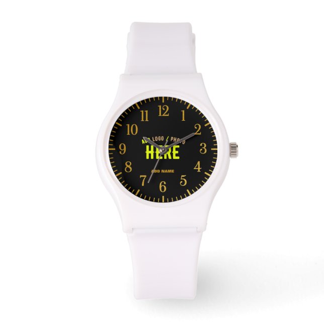 STYLISH MODERN CUSTOMIZABLE BLACK VERIFIED BRANDED WATCH (Front)