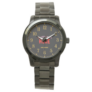 STYLISH MODERN CUSTOMIZABLE BLACK VERIFIED BRANDED WATCH