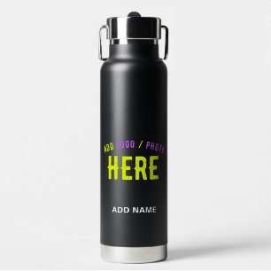 STYLISH MODERN CUSTOMIZABLE BLACK VERIFIED BRANDED WATER BOTTLE