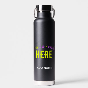 STYLISH MODERN CUSTOMIZABLE BLACK VERIFIED BRANDED WATER BOTTLE