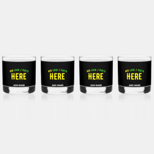 STYLISH MODERN CUSTOMIZABLE BLACK VERIFIED BRANDED WHISKEY GLASS