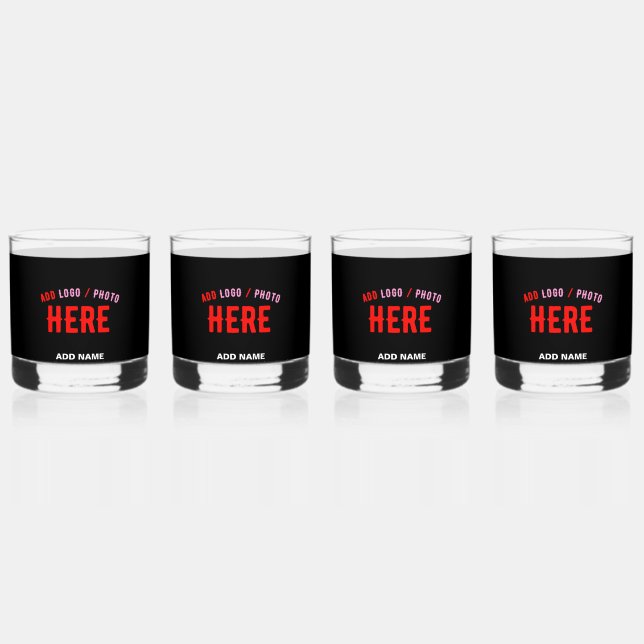 STYLISH MODERN CUSTOMIZABLE BLACK VERIFIED BRANDED WHISKEY GLASS (Front)