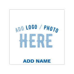 STYLISH MODERN CUSTOMIZABLE BLUE VERIFIED BRANDED SELF-INKING STAMP