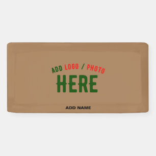 STYLISH MODERN CUSTOMIZABLE BROWN VERIFIED BRANDED BANNER