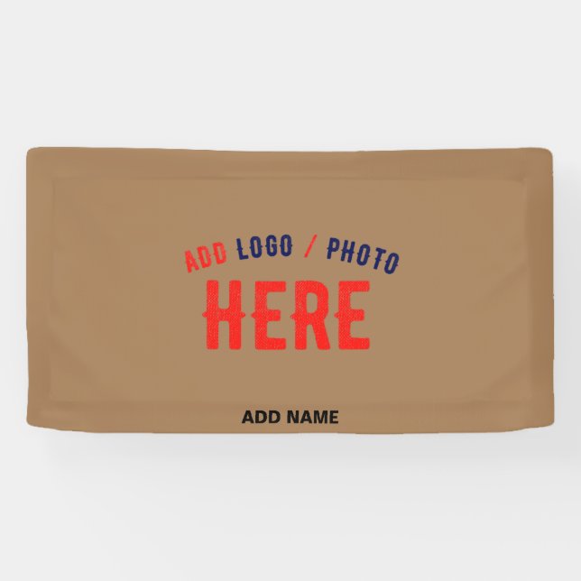 STYLISH MODERN CUSTOMIZABLE BROWN VERIFIED BRANDED BANNER (Horizontal)