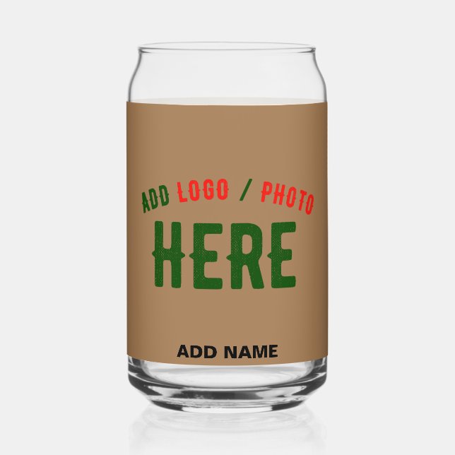 STYLISH MODERN CUSTOMIZABLE BROWN VERIFIED BRANDED CAN GLASS (Front)