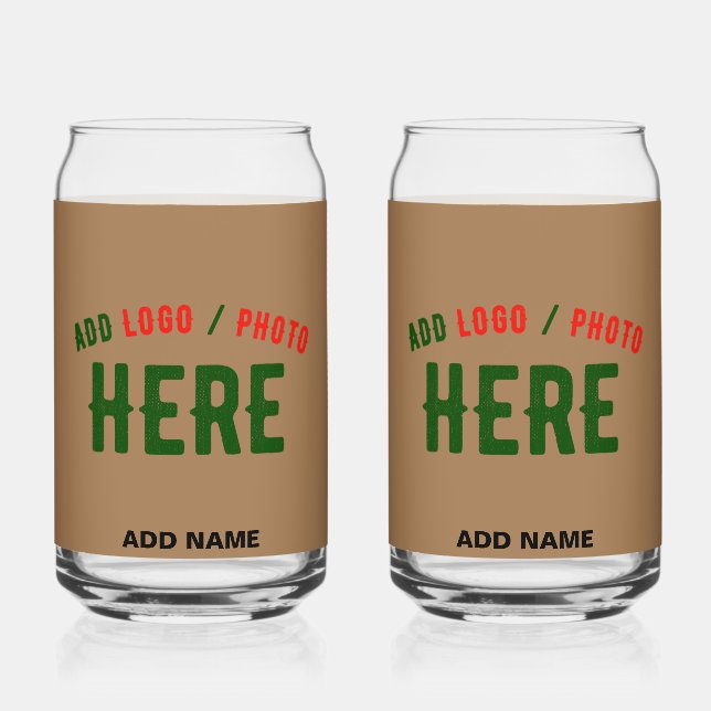 STYLISH MODERN CUSTOMIZABLE BROWN VERIFIED BRANDED CAN GLASS (Front)