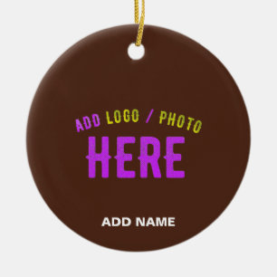 STYLISH MODERN CUSTOMIZABLE BROWN VERIFIED BRANDED CERAMIC ORNAMENT