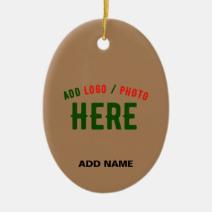 STYLISH MODERN CUSTOMIZABLE BROWN VERIFIED BRANDED CERAMIC ORNAMENT