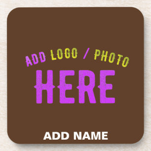 STYLISH MODERN CUSTOMIZABLE BROWN VERIFIED BRANDED COASTER
