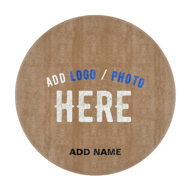 STYLISH MODERN CUSTOMIZABLE BROWN VERIFIED BRANDED CUTTING BOARD (Front)