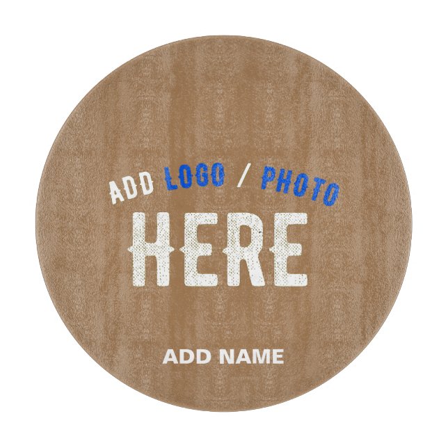 STYLISH MODERN CUSTOMIZABLE BROWN VERIFIED BRANDED CUTTING BOARD (Front)