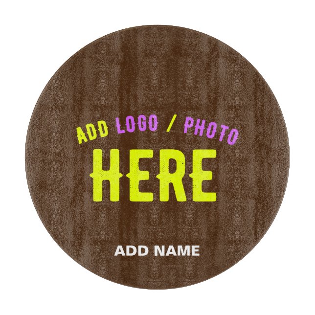 STYLISH MODERN CUSTOMIZABLE BROWN VERIFIED BRANDED CUTTING BOARD (Front)