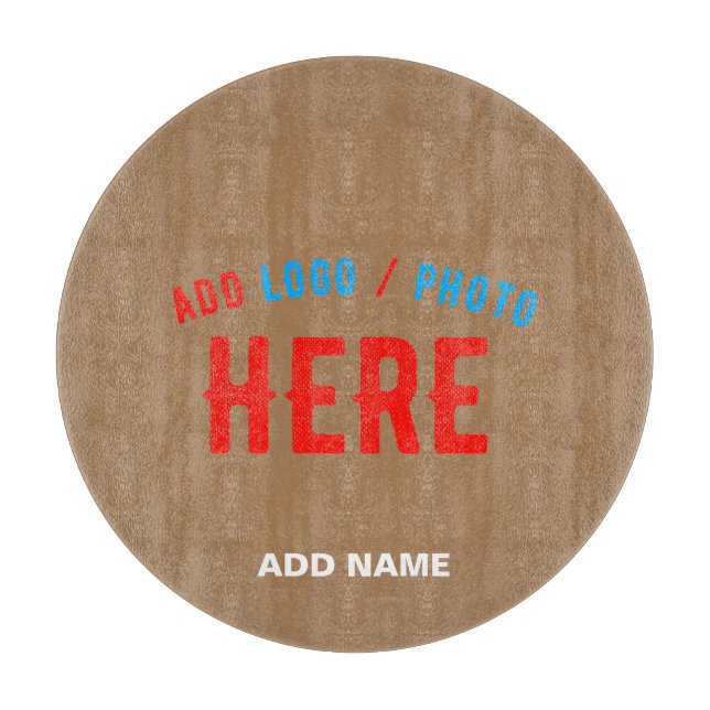 STYLISH MODERN CUSTOMIZABLE BROWN VERIFIED BRANDED CUTTING BOARD (Front)