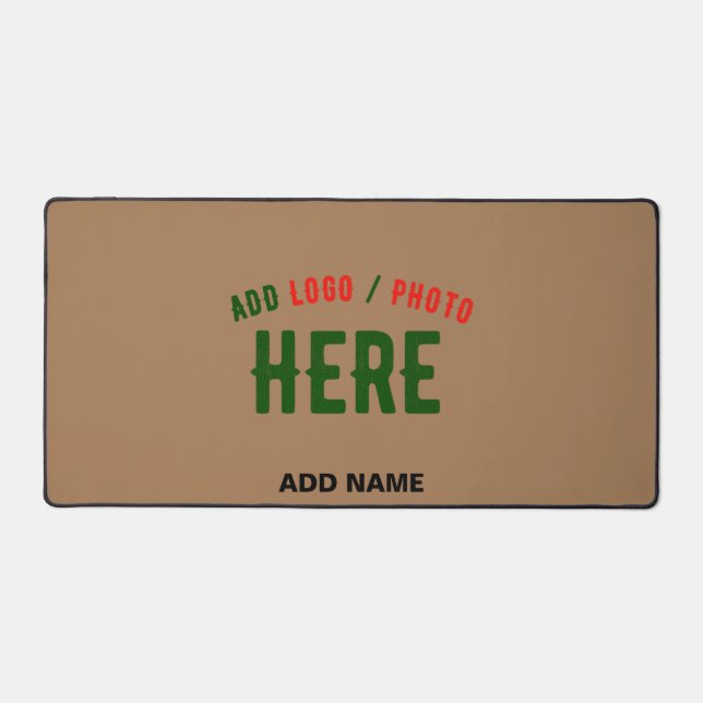 STYLISH MODERN CUSTOMIZABLE BROWN VERIFIED BRANDED DESK MAT (Front)