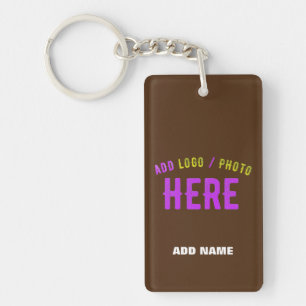 STYLISH MODERN CUSTOMIZABLE BROWN VERIFIED BRANDED KEY RING