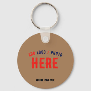 STYLISH MODERN CUSTOMIZABLE BROWN VERIFIED BRANDED KEY RING