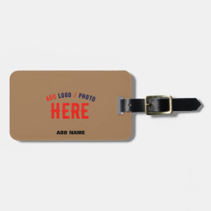 STYLISH MODERN CUSTOMIZABLE BROWN VERIFIED BRANDED LUGGAGE TAG