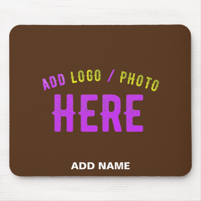 STYLISH MODERN CUSTOMIZABLE BROWN VERIFIED BRANDED MOUSE PAD (Front)