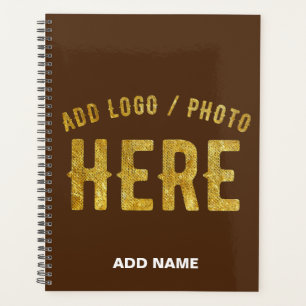 STYLISH MODERN CUSTOMIZABLE BROWN VERIFIED BRANDED PLANNER