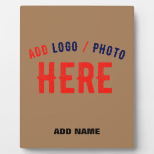 STYLISH MODERN CUSTOMIZABLE BROWN VERIFIED BRANDED PLAQUE