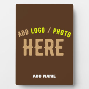 STYLISH MODERN CUSTOMIZABLE BROWN VERIFIED BRANDED PLAQUE