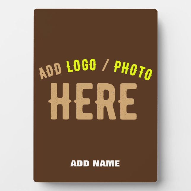 STYLISH MODERN CUSTOMIZABLE BROWN VERIFIED BRANDED PLAQUE (Front)