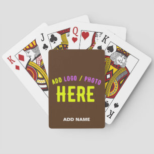 STYLISH MODERN CUSTOMIZABLE BROWN VERIFIED BRANDED PLAYING CARDS