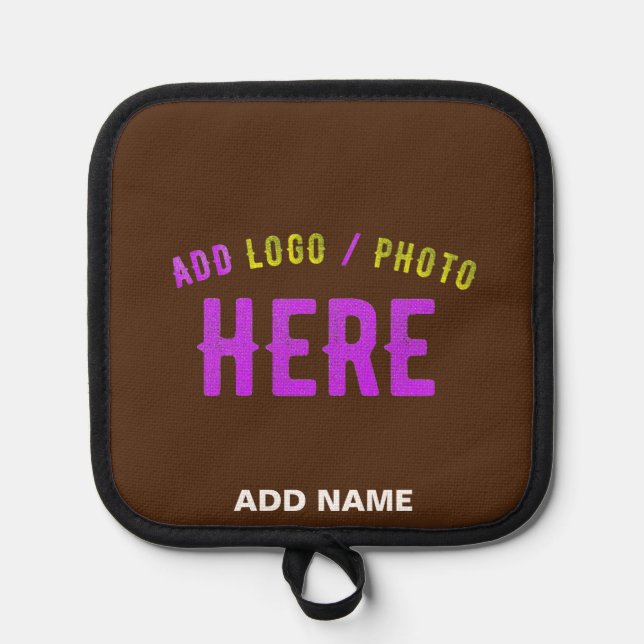 STYLISH MODERN CUSTOMIZABLE BROWN VERIFIED BRANDED POT HOLDER (Front)