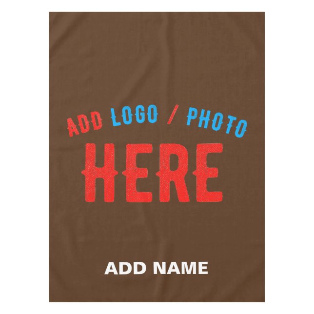 STYLISH MODERN CUSTOMIZABLE BROWN VERIFIED BRANDED TABLECLOTH (Front)