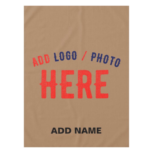 STYLISH MODERN CUSTOMIZABLE BROWN VERIFIED BRANDED TABLECLOTH (Front)