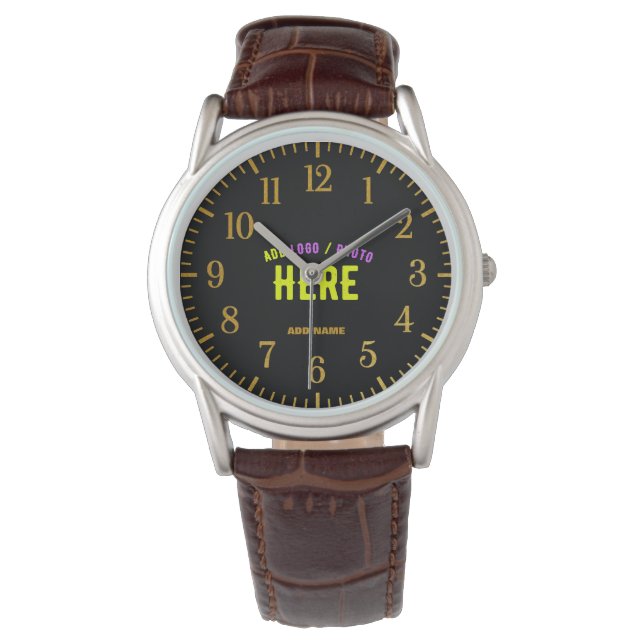 STYLISH MODERN CUSTOMIZABLE BROWN VERIFIED BRANDED WATCH (Front)