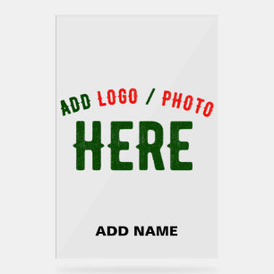 STYLISH MODERN CUSTOMIZABLE CLEAR VERIFIED BRANDED ACRYLIC SIGN
