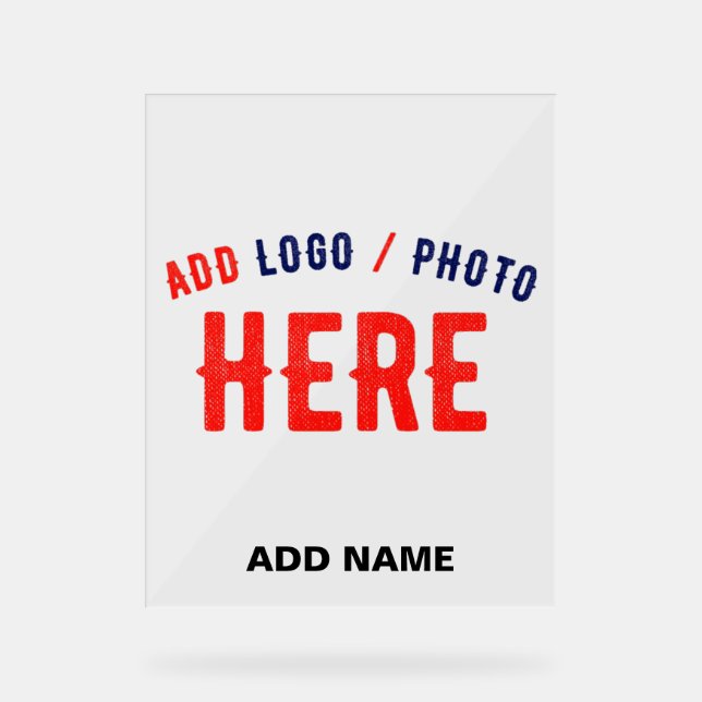 STYLISH MODERN CUSTOMIZABLE CLEAR VERIFIED BRANDED ACRYLIC SIGN (Front)