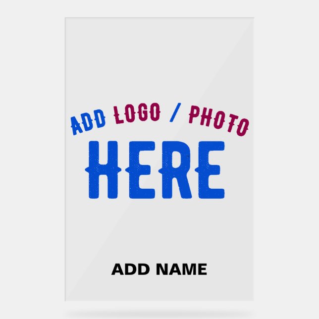 STYLISH MODERN CUSTOMIZABLE CLEAR VERIFIED BRANDED ACRYLIC SIGN (Front)