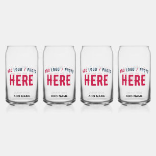 STYLISH MODERN CUSTOMIZABLE CLEAR VERIFIED BRANDED CAN GLASS