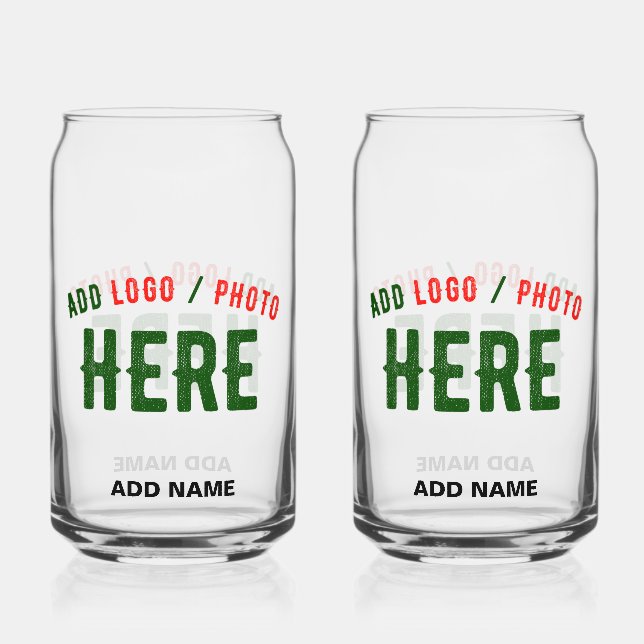 STYLISH MODERN CUSTOMIZABLE CLEAR VERIFIED BRANDED CAN GLASS (Front)