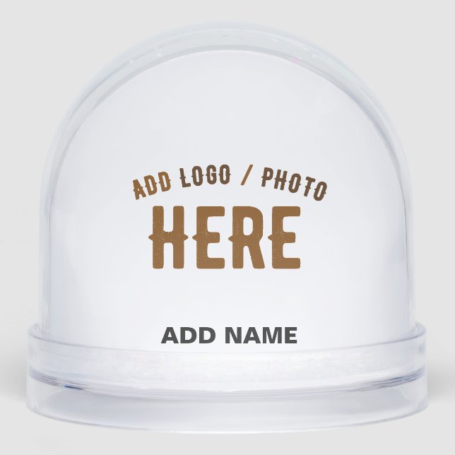 STYLISH MODERN CUSTOMIZABLE CLEAR VERIFIED BRANDED SNOWGLOBE (Front)