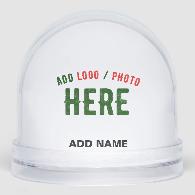 STYLISH MODERN CUSTOMIZABLE CLEAR VERIFIED BRANDED SNOWGLOBE (Front)