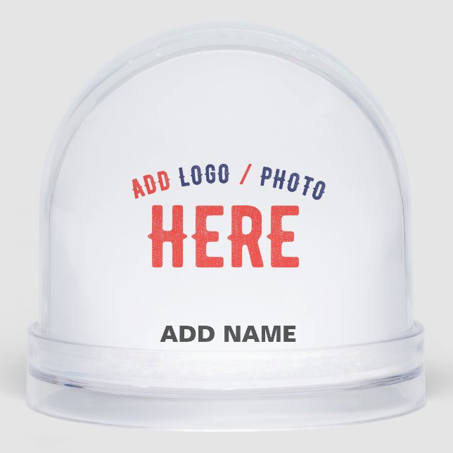 STYLISH MODERN CUSTOMIZABLE CLEAR VERIFIED BRANDED SNOWGLOBE (Front)