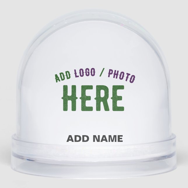 STYLISH MODERN CUSTOMIZABLE CLEAR VERIFIED BRANDED SNOWGLOBE (Front)