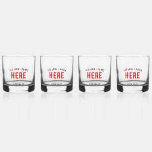 STYLISH MODERN CUSTOMIZABLE CLEAR VERIFIED BRANDED WHISKEY GLASS
