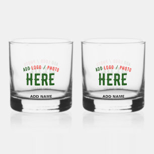 STYLISH MODERN CUSTOMIZABLE CLEAR VERIFIED BRANDED WHISKEY GLASS